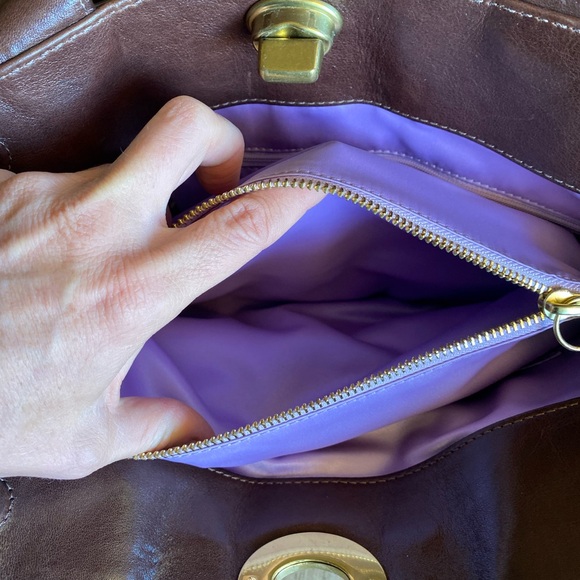 NWOT Coach Brown Leather Handbag - Picture 9 of 16